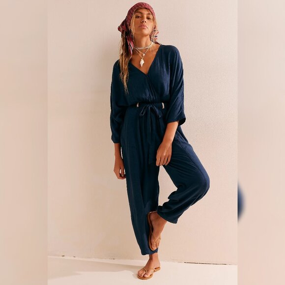 Free People Khai One-Piece XS 2 Women's Casual kimono Sleeve Jumpsuit NEW 45103 - Picture 1 of 5